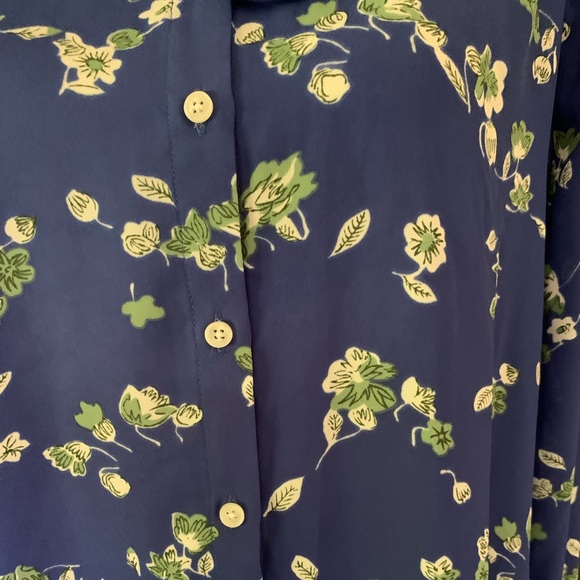 π SALE! NWT J. Crew Factory Floral Blouse with Necktie π - Picture 7 of 10
